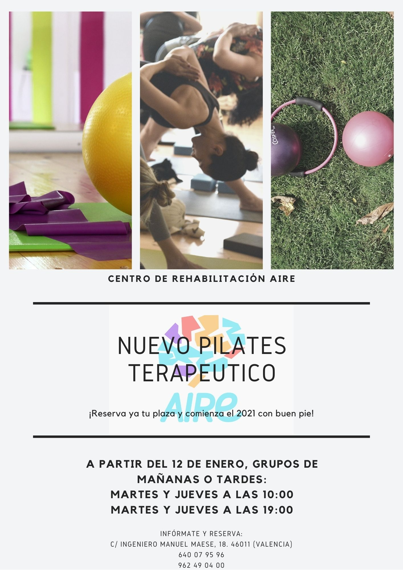 Nuevo taller de Pilates Terapéutico, ¡Reserva tu plaza!